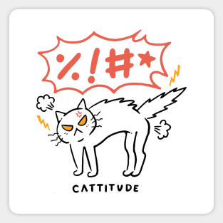 Cattitude Back Print Magnet